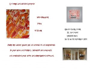 EXPOSITION A LA GALERIE IN MY ROOM EXPOSITION A LA GALERIE IN MY ROOM